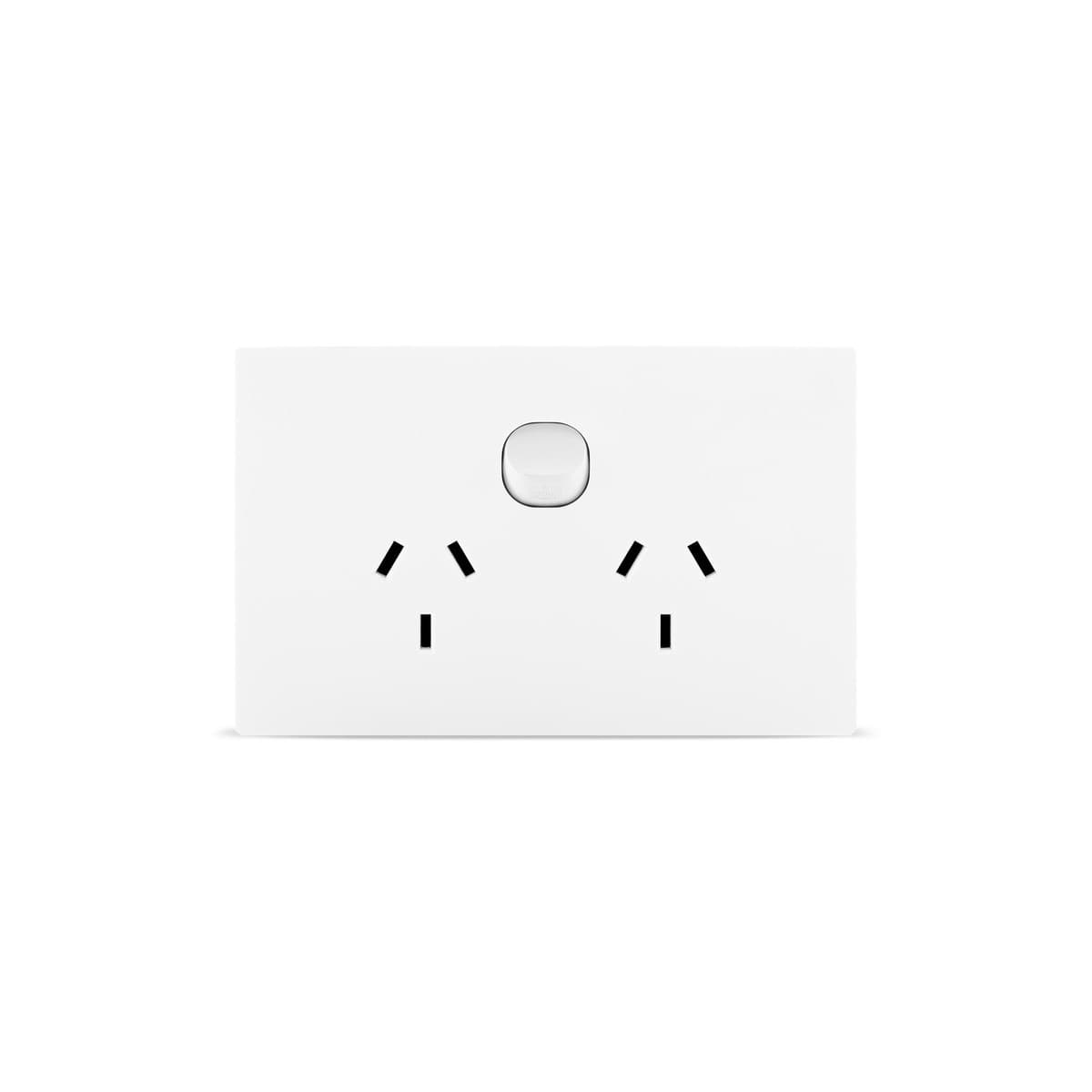 MFL Axis Twin GPO with Extra Switch in White-img-1