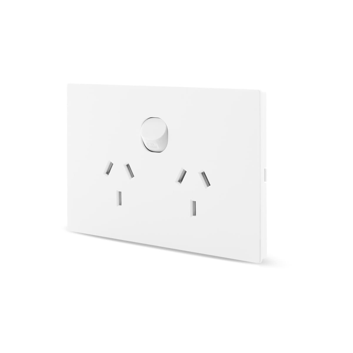 MFL Axis Twin GPO with Extra Switch in White-img-2