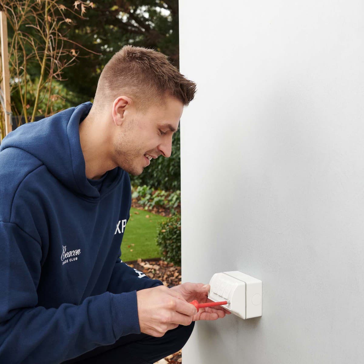 Lucci Power Twin IP54 GPO with Extra Switch in White-img-3