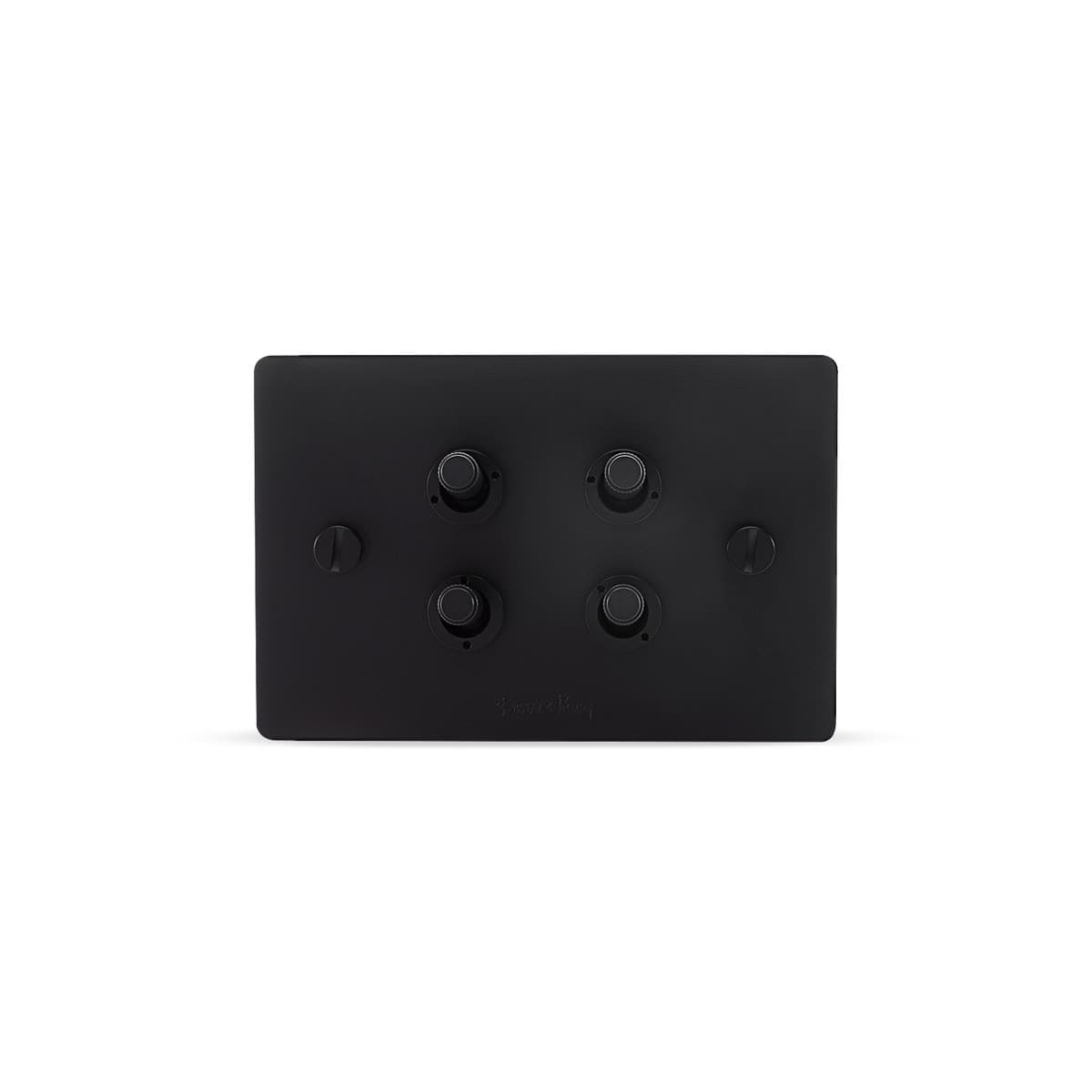 Buster + Punch V2 4 Gang Switch in Black-img-1