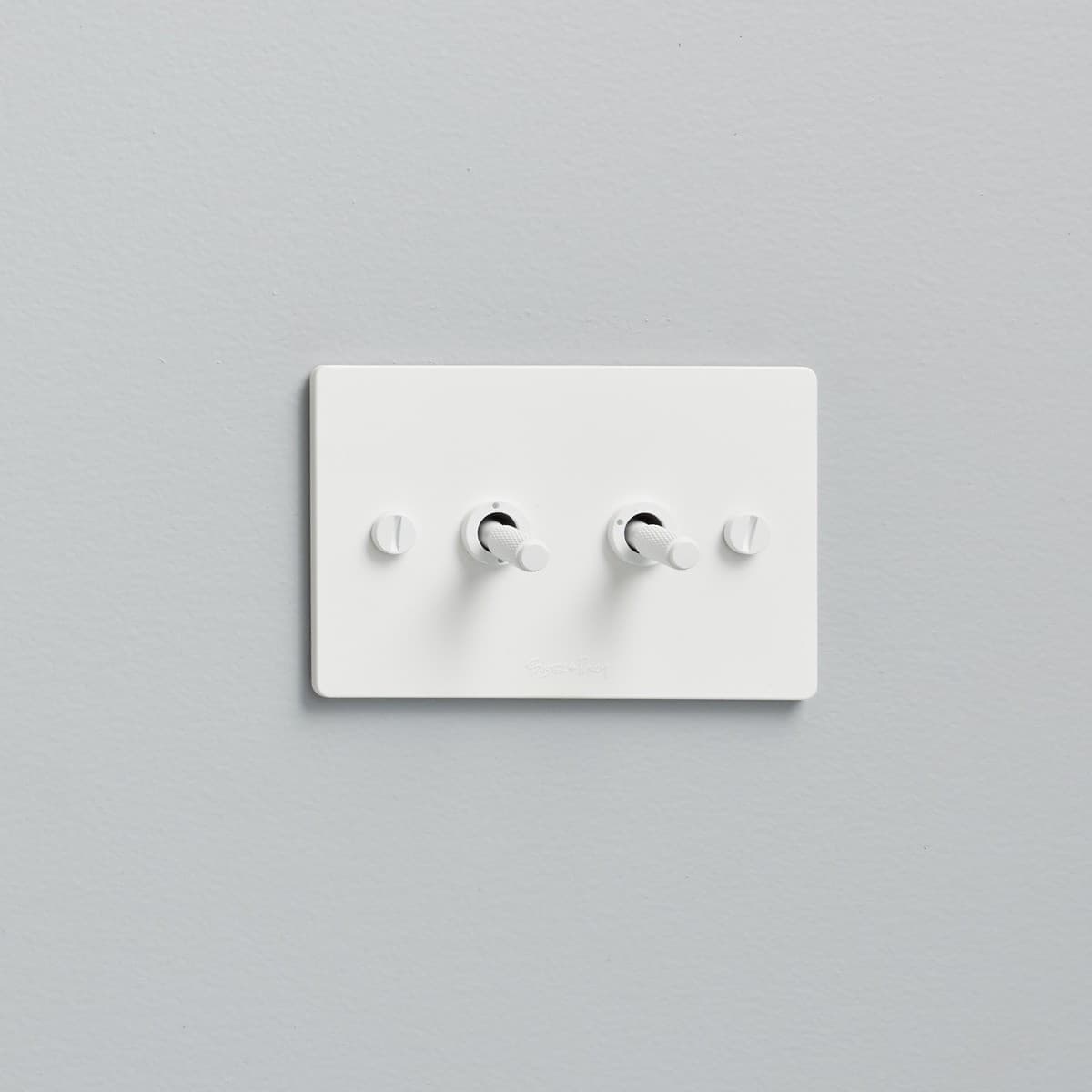 Buster + Punch V2 2 Gang Switch in White-img-5