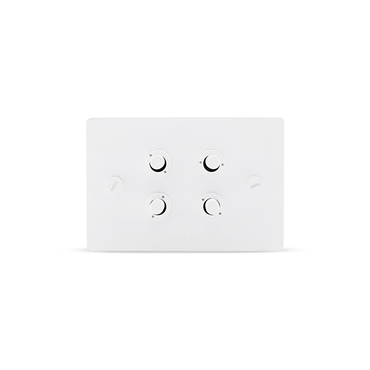 Buster + Punch V2 4 Gang Switch in White-img-1