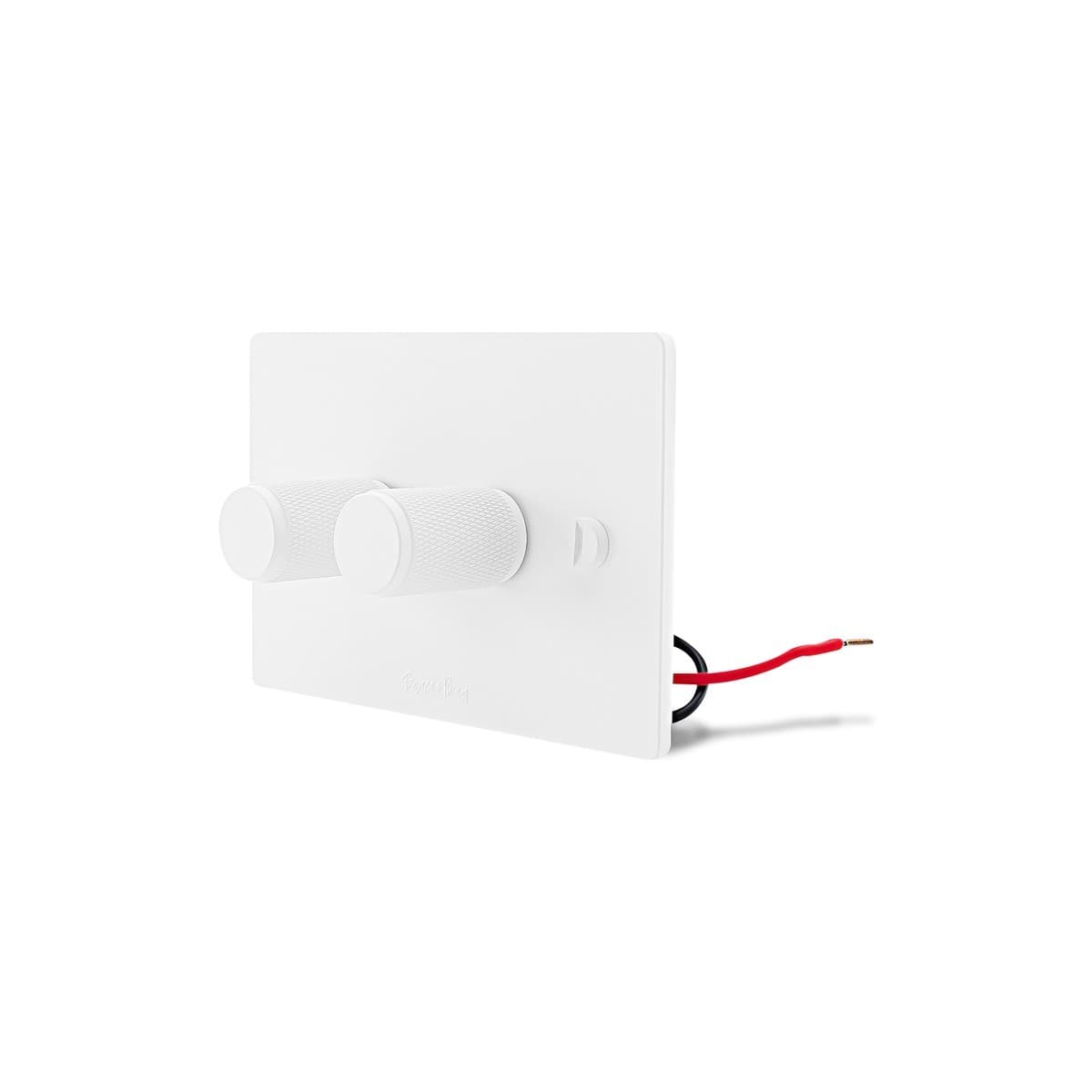 Buster + Punch V2 2 Gang Dimmer in White-img-2