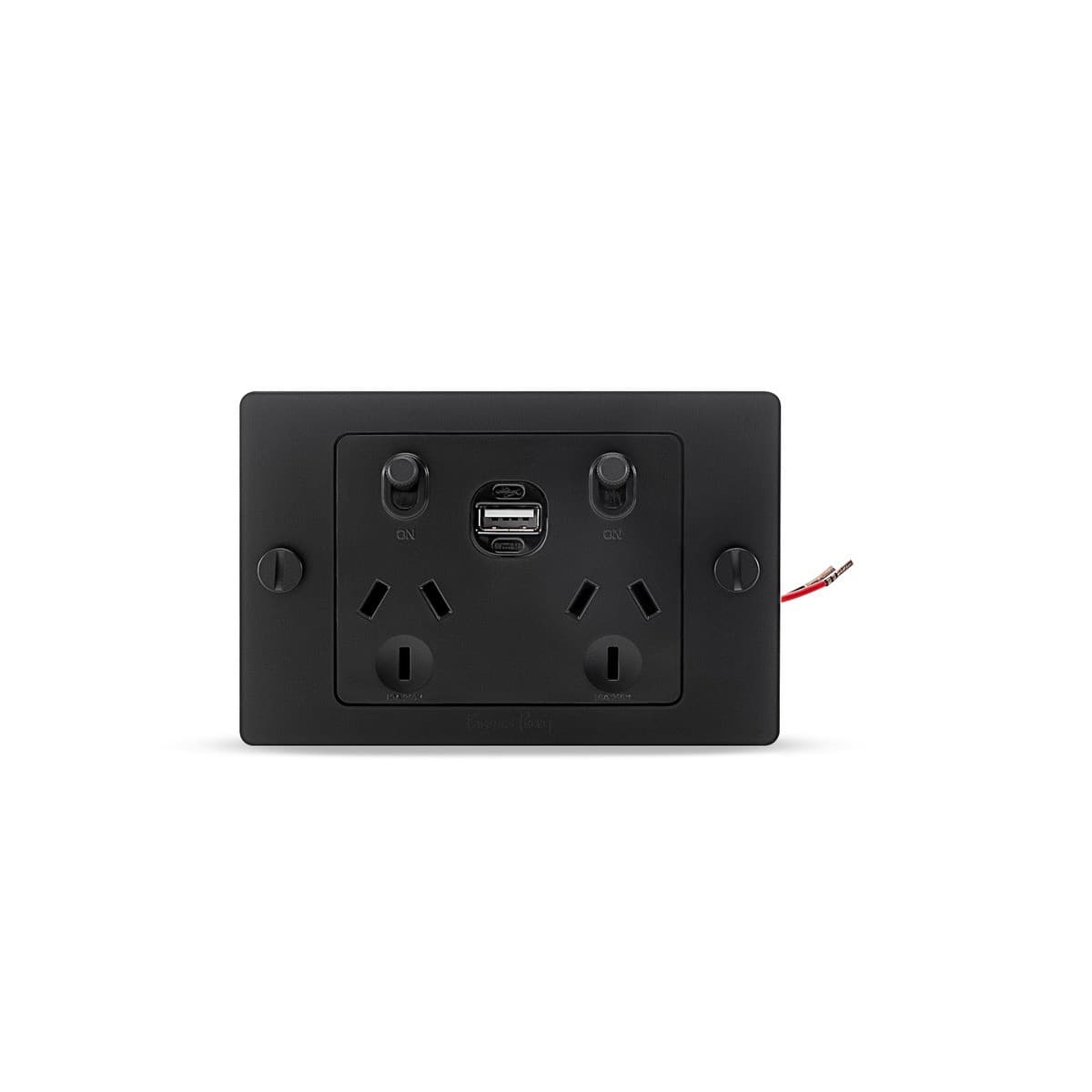 Buster + Punch V2 Double GPO with USB A+C Port in Black-img-1