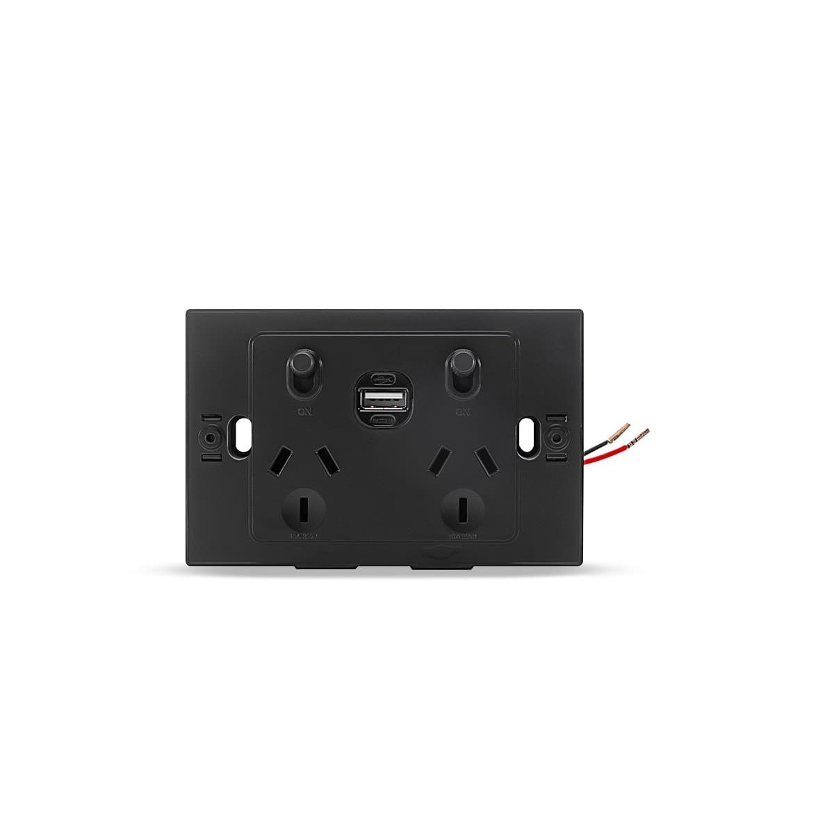 Buster + Punch V2 Double GPO with USB A+C Port in Black-img-3