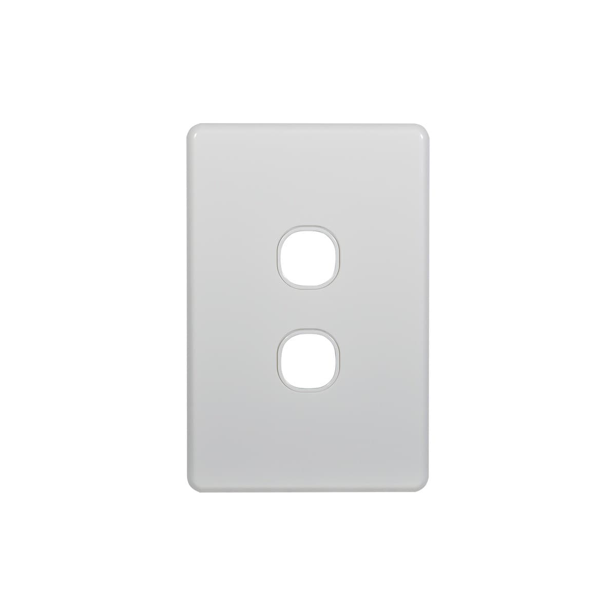 Lucci Power Quantum 2 Gang Plate Only in Matte White