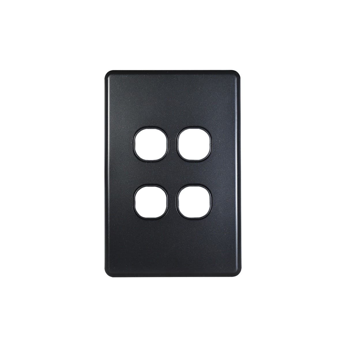 Lucci Power Quantum 4 Gang Plate Only in Matte Black