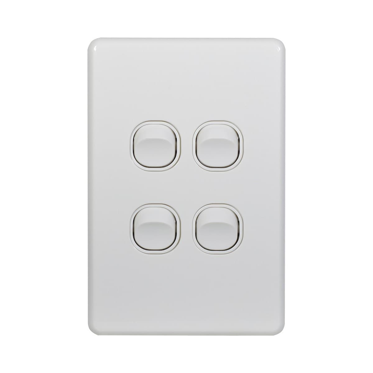 Lucci Power Quantum 4 Gang Switch Only in Matte White