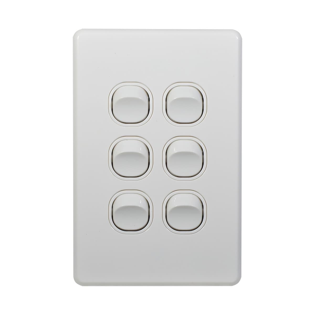 Lucci Power Quantum 6 Gang Switch Only in Matte White