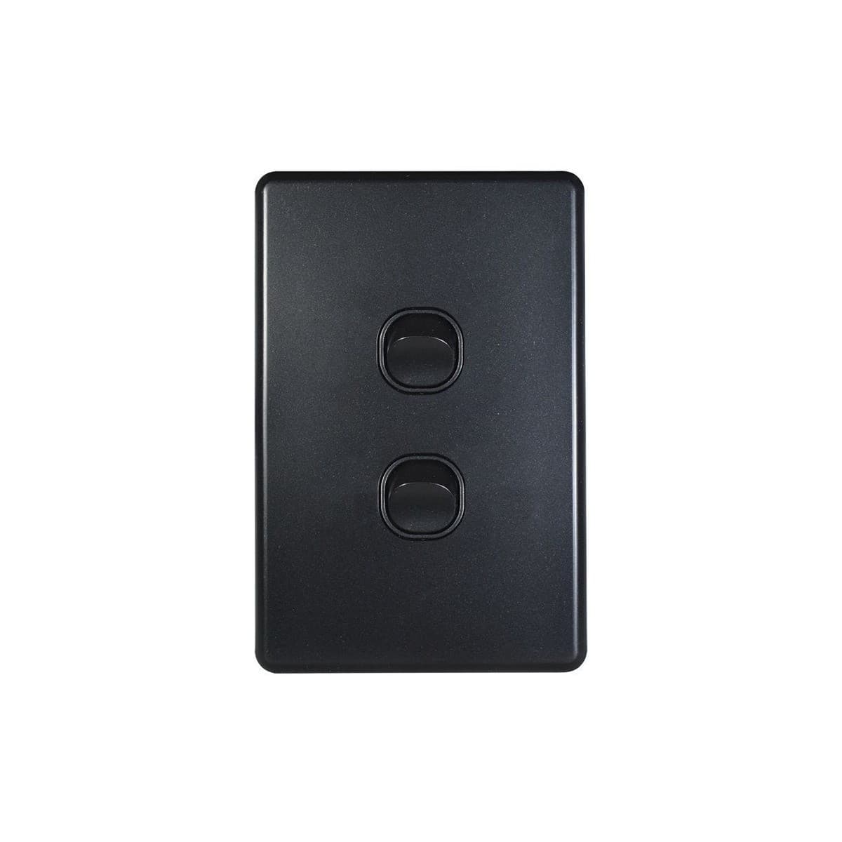 Lucci Power Quantum 2 Gang Switch Only in Matte Black-img-1
