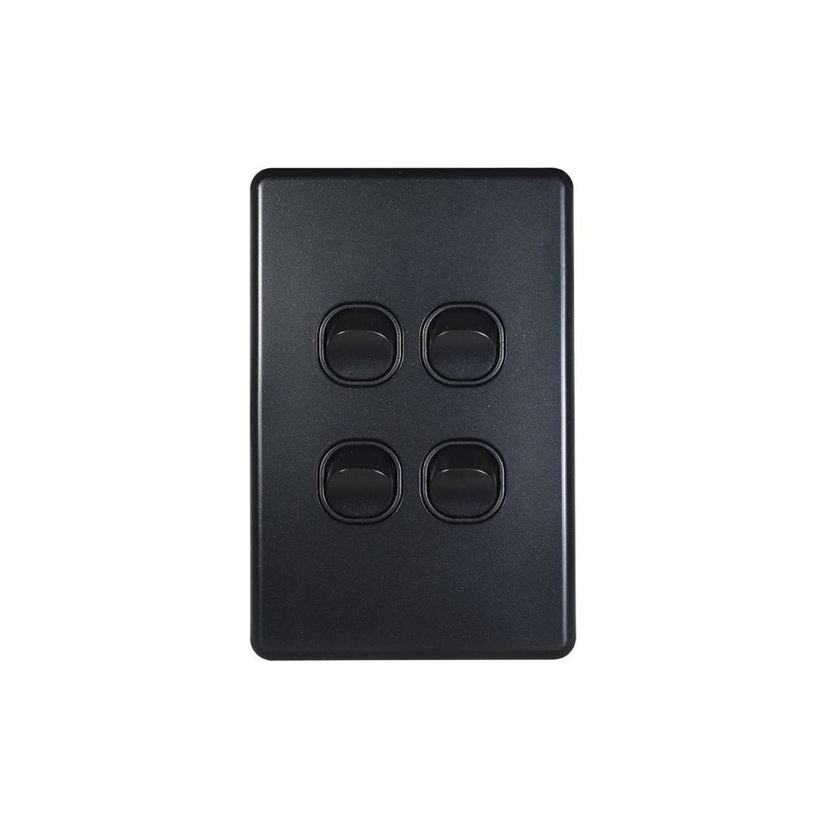 Lucci Power Quantum 4 Gang Switch Only in Matte Black