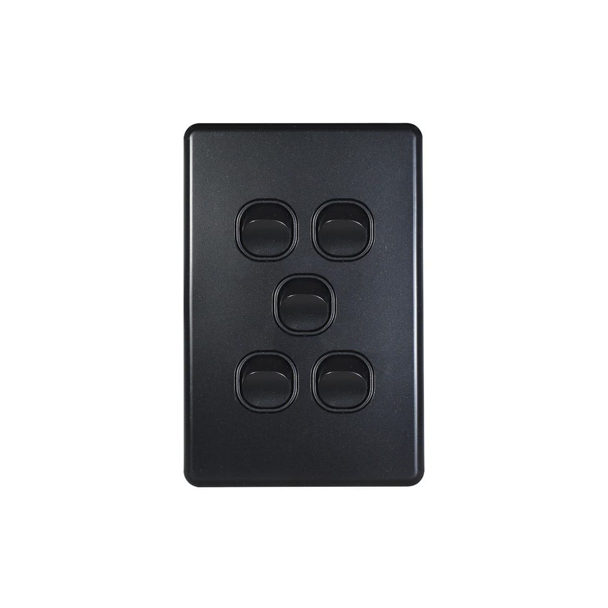 Lucci Power Quantum 5 Gang Switch Only in Matte Black