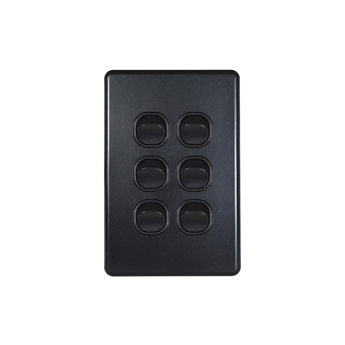 Lucci Power Quantum 6 Gang Switch Only in Matte Black