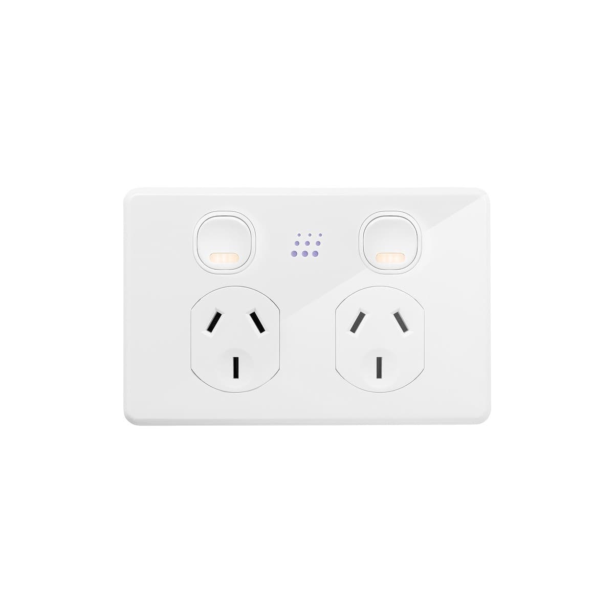 Powermesh Double GPO in White-img-1