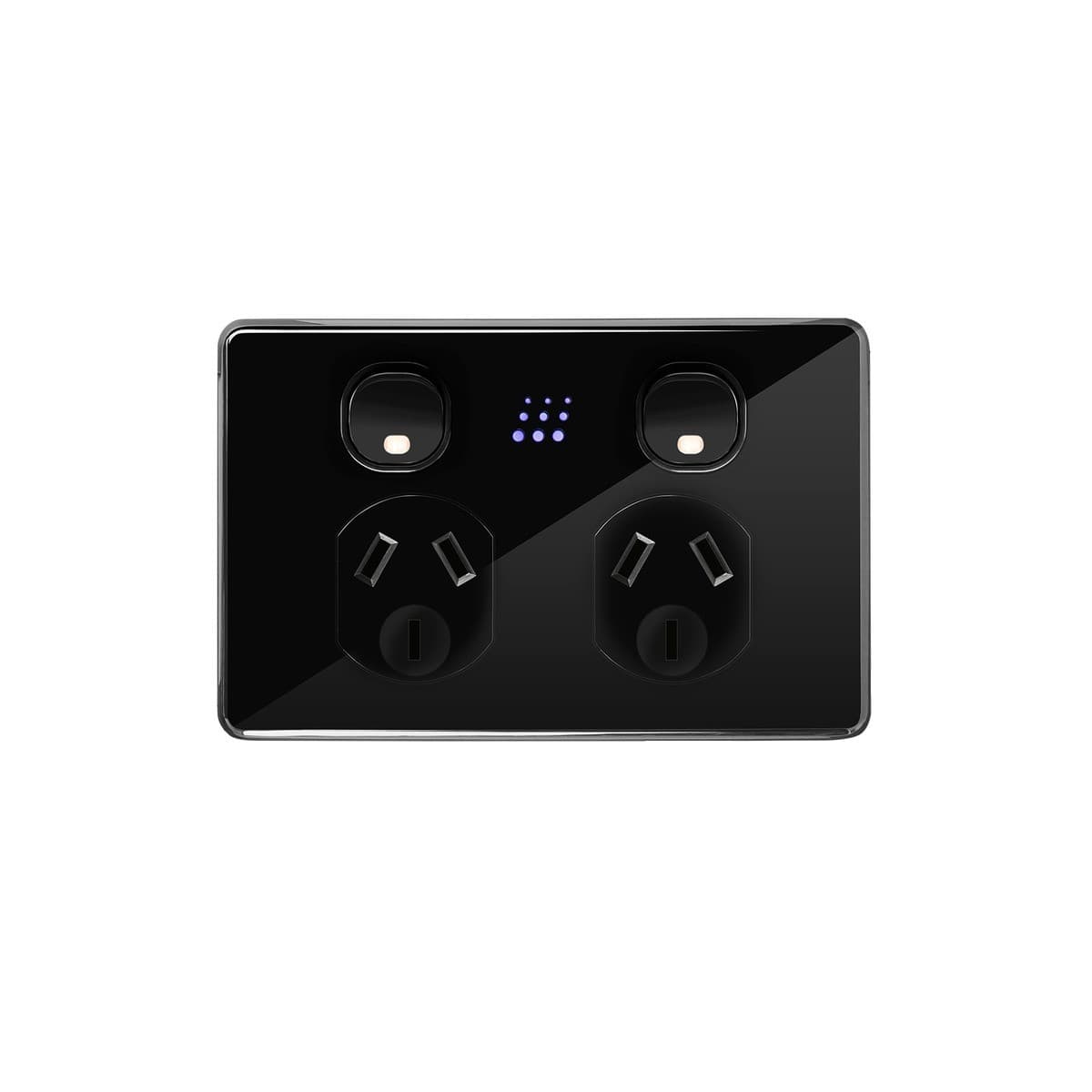 Powermesh Double GPO in Black-img-1