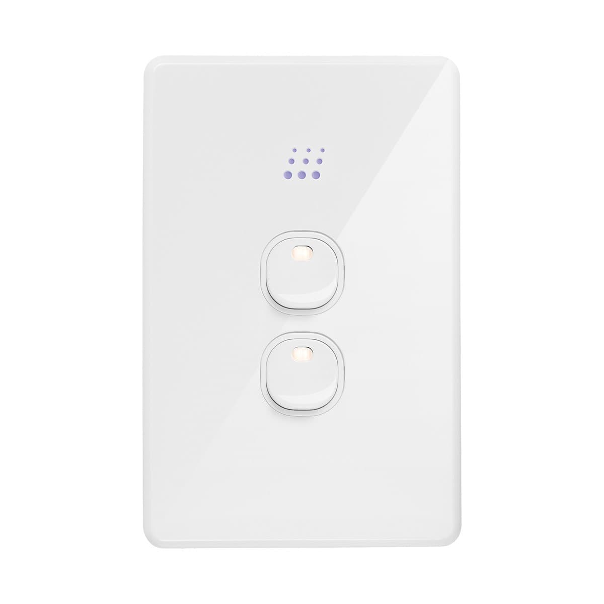 Powermesh 2 Gang Switch in White-img-1