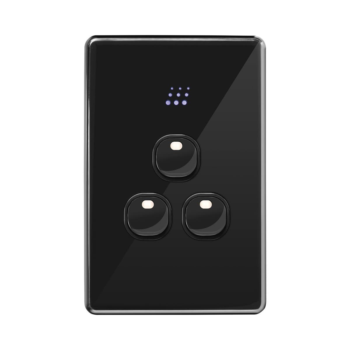 Powermesh 3 Gang Switch in Black-img-1