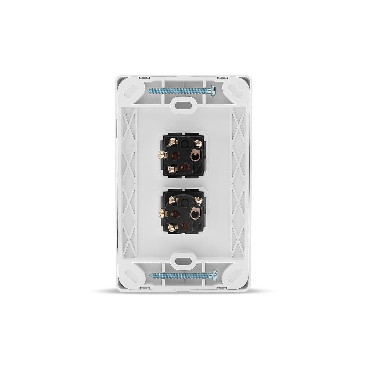 Lucci Power Gravity 2 Gang Switch in Matte White-img-4