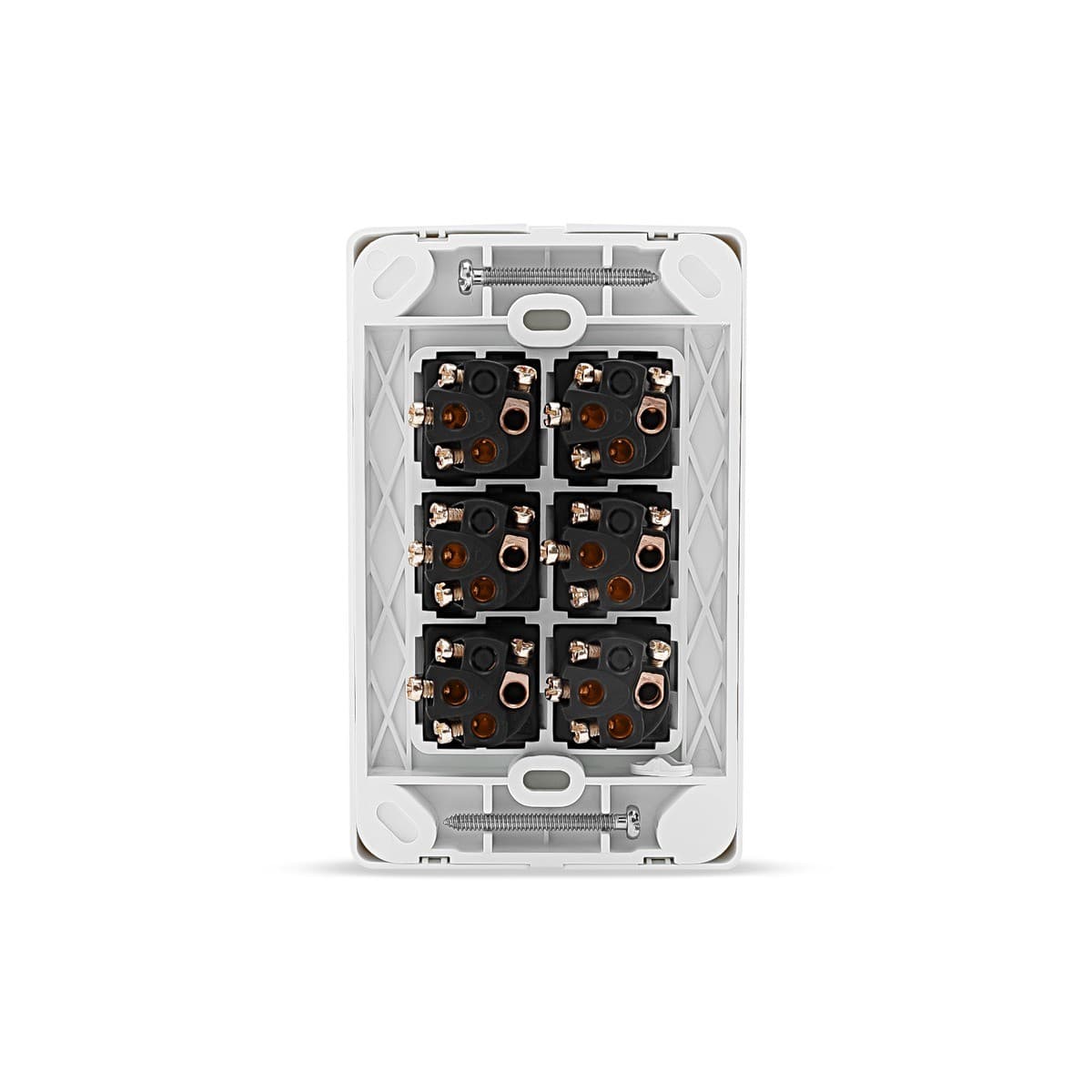 Lucci Power Gravity 6 Gang Switch in Matte White-img-3