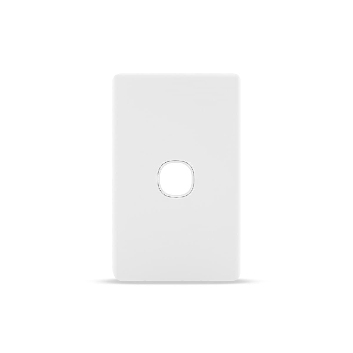 Lucci Power Gravity 1 Gang Plate Only in Matte White-img-1