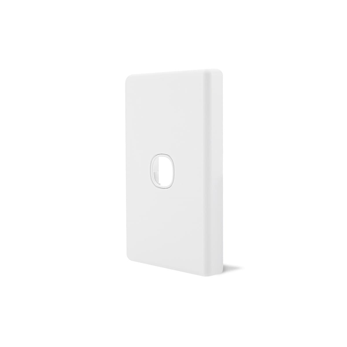 Lucci Power Gravity 1 Gang Plate Only in Matte White-img-2