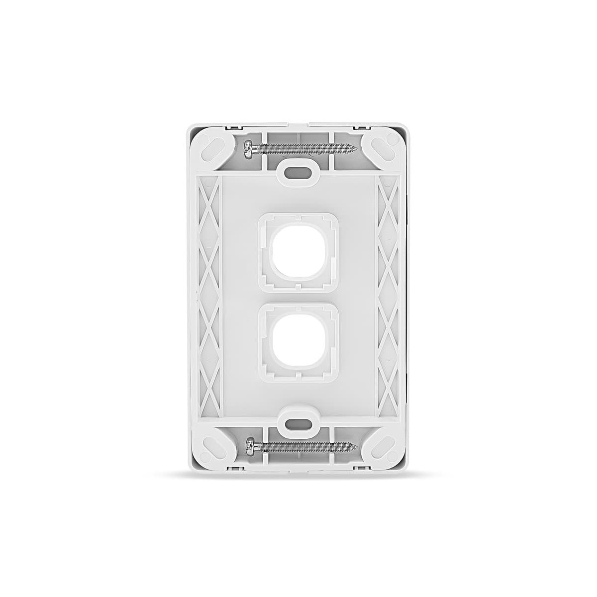 Lucci Power Gravity 2 Gang Plate Only in Matte White-img-3