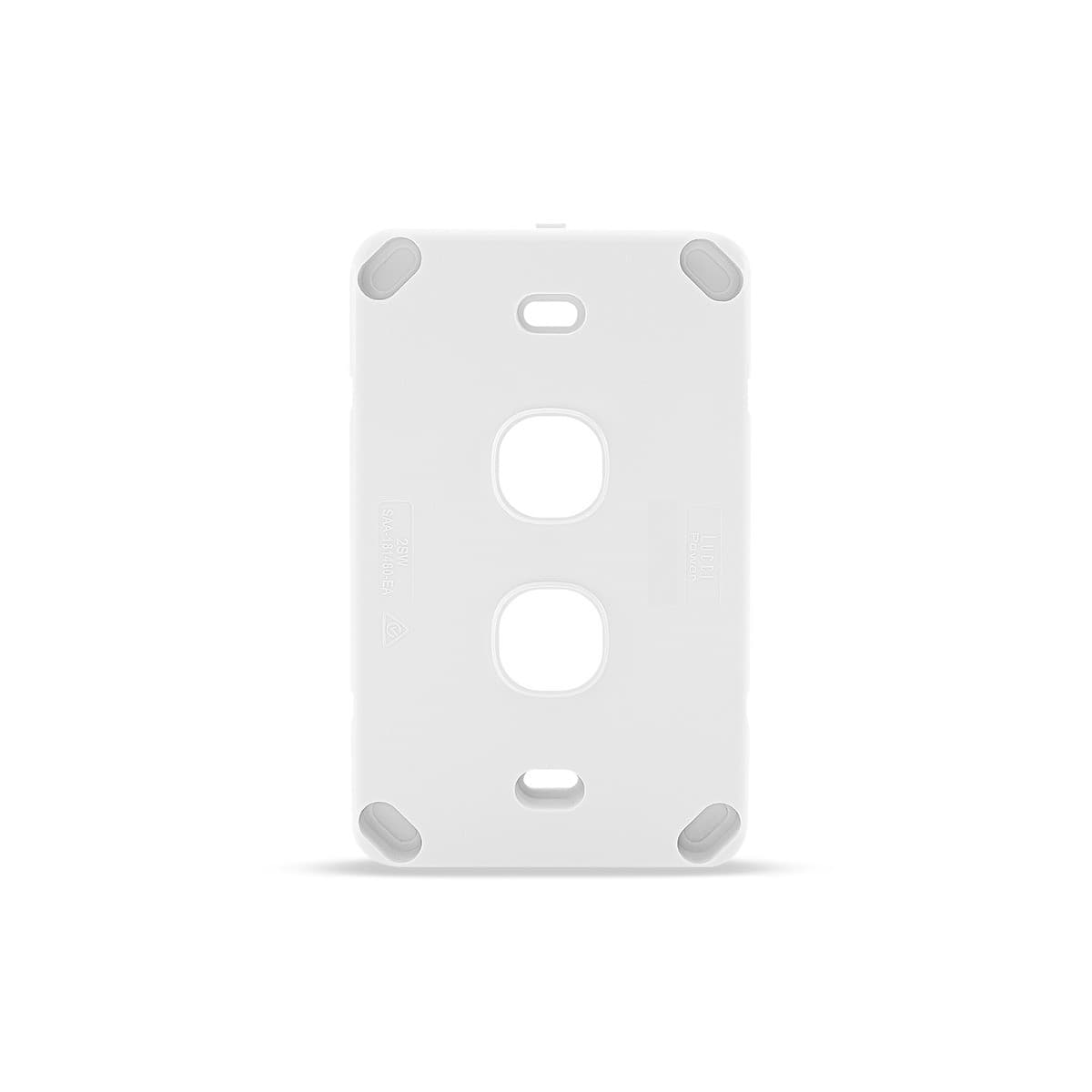 Lucci Power Gravity 2 Gang Plate Only in Matte White-img-4