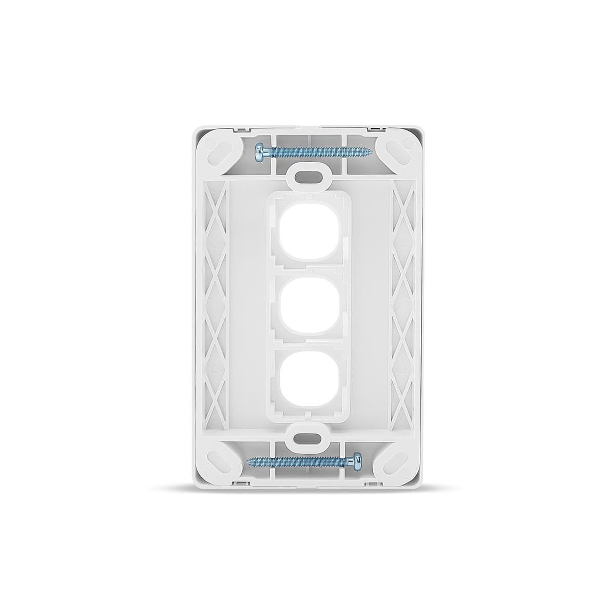 Lucci Power Gravity 3 Gang Plate Only in Matte White-img-3