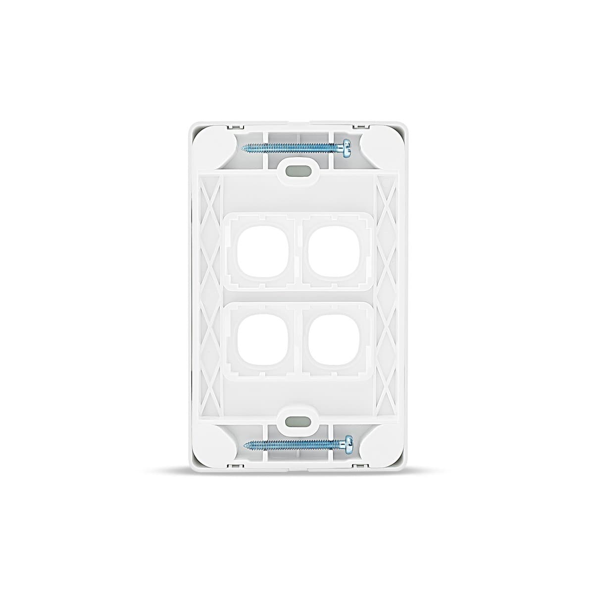 Lucci Power Gravity 4 Gang Plate Only in Matte White-img-4