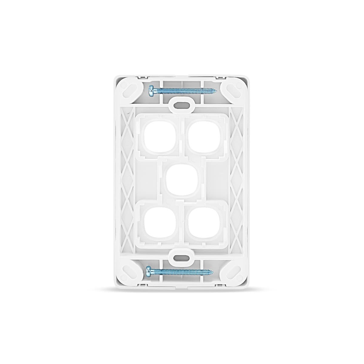 Lucci Power Gravity 5 Gang Plate Only in Matte White-img-3