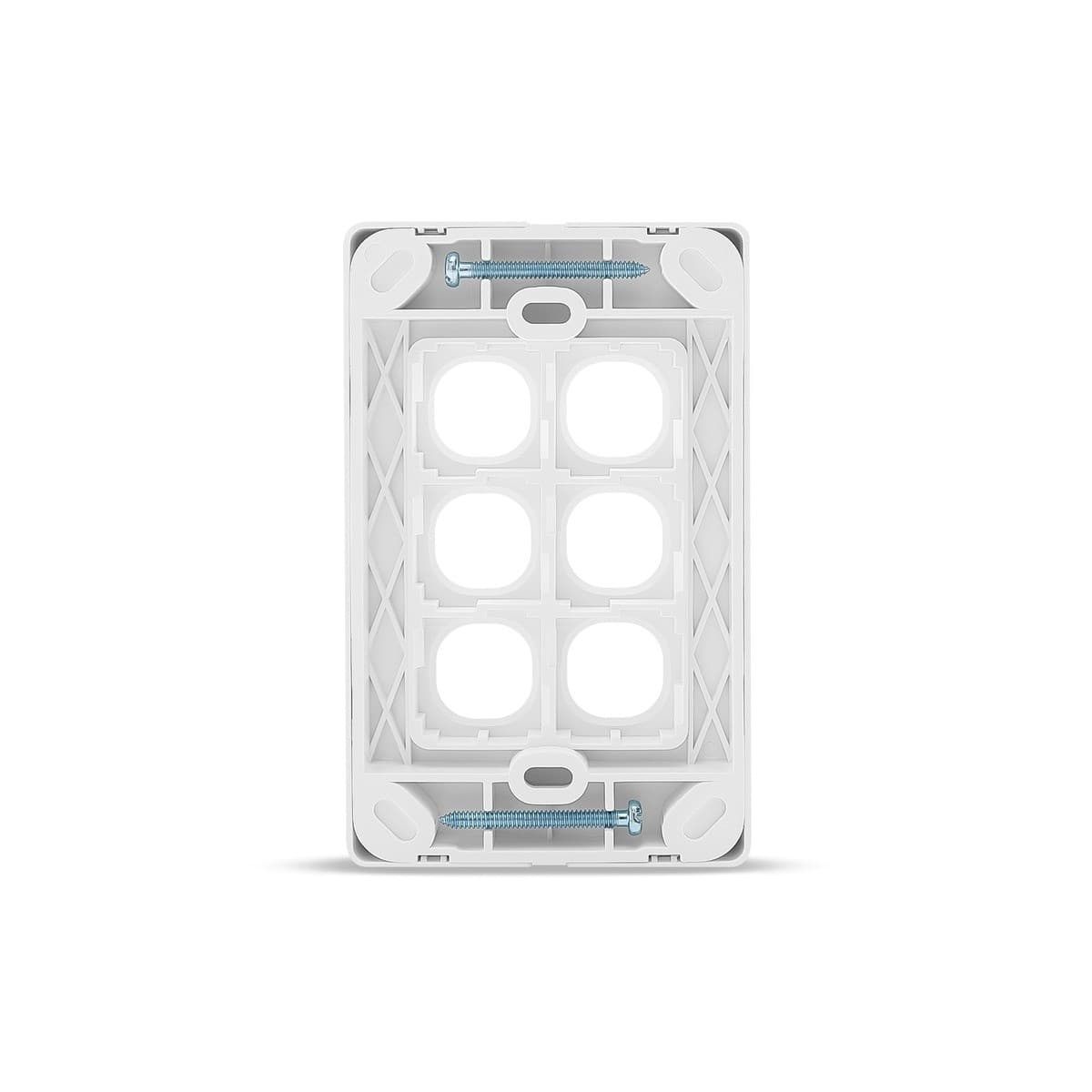 Lucci Power Gravity 6 Gang Plate Only in Matte White-img-3