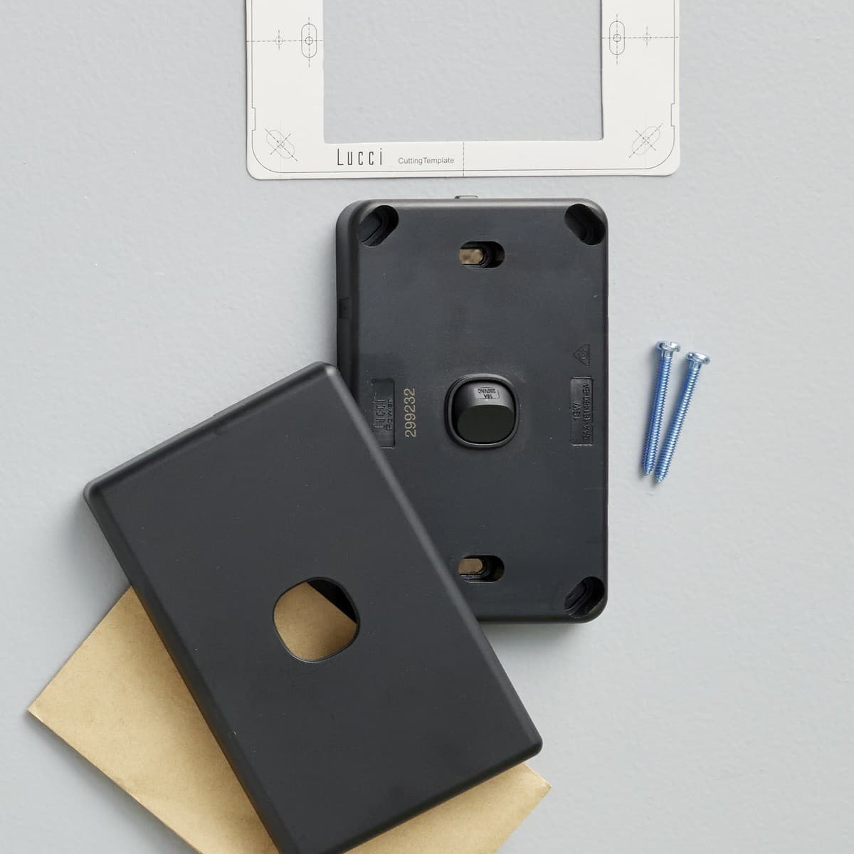 Lucci Power Gravity 1 Gang Switch in Matte Black-img-5