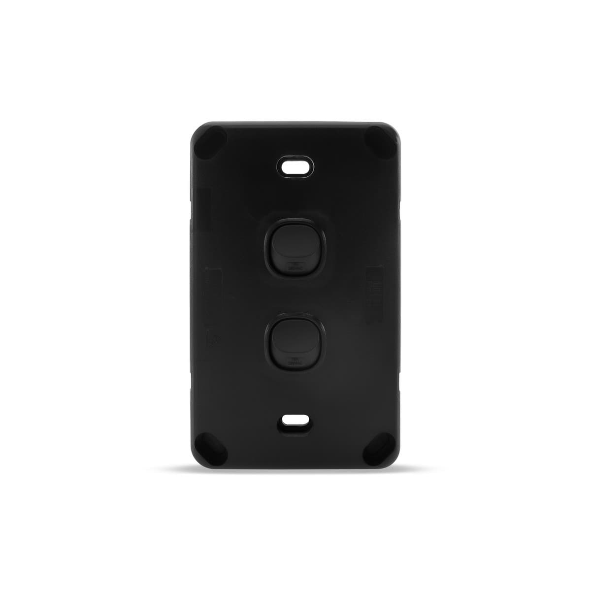 Lucci Power Gravity 2 Gang Switch in Matte Black-img-4