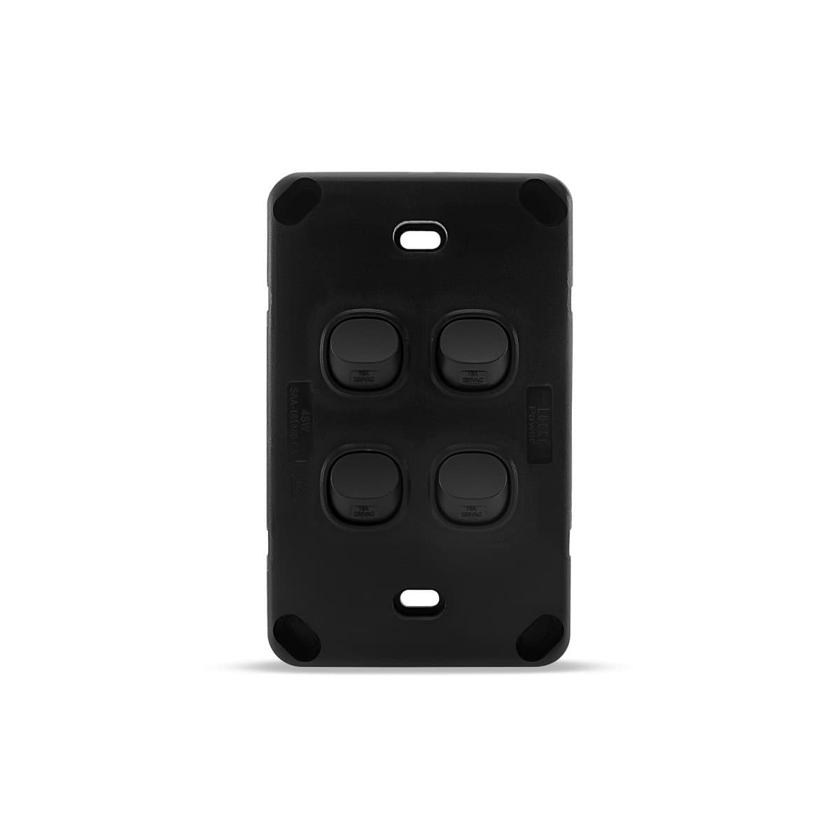 Lucci Power Gravity 4 Gang Switch in Matte Black-img-4