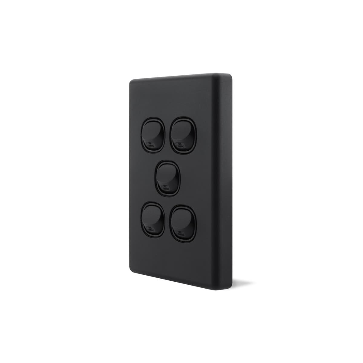 Lucci Power Gravity 5 Gang Switch in Matte Black-img-2