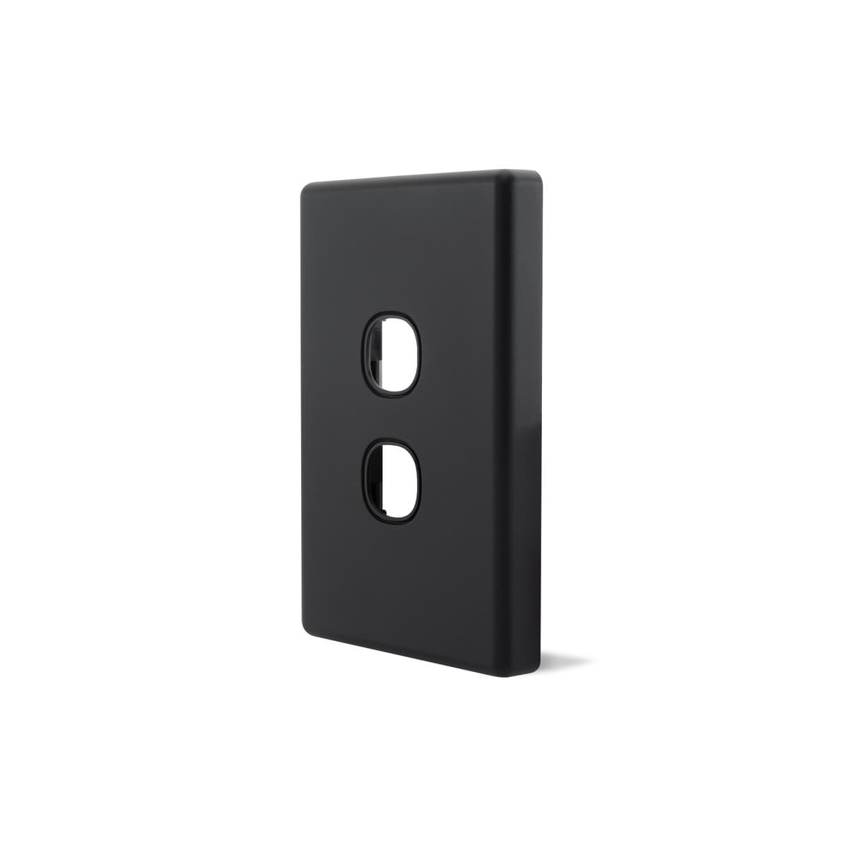 Lucci Power Gravity 2 Gang Plate Only in Matte Black-img-2