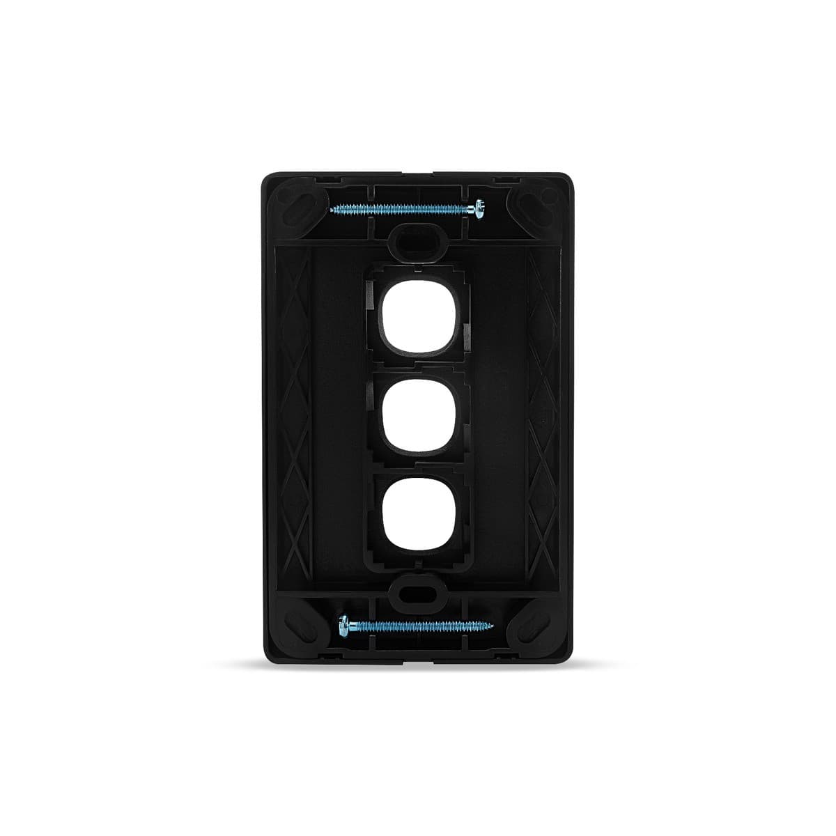 Lucci Power Gravity 3 Gang Plate Only in Matte Black-img-3