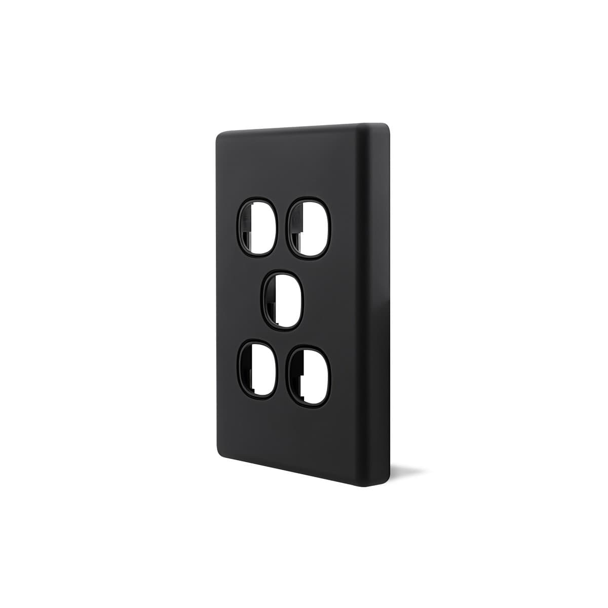 Lucci Power Gravity 5 Gang Plate Only in Matte Black-img-2