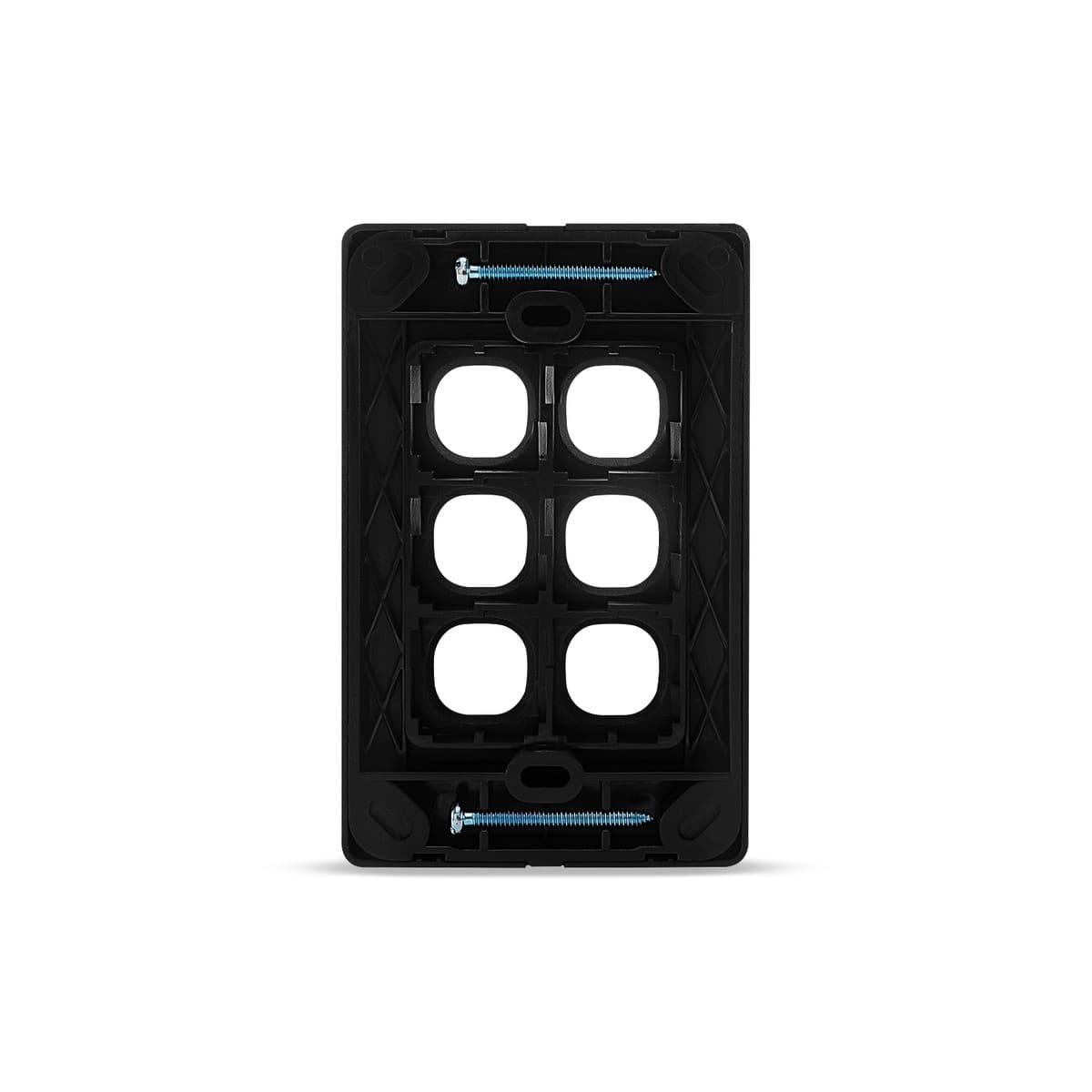 Lucci Power Gravity 6 Gang Plate Only in Matte Black-img-3