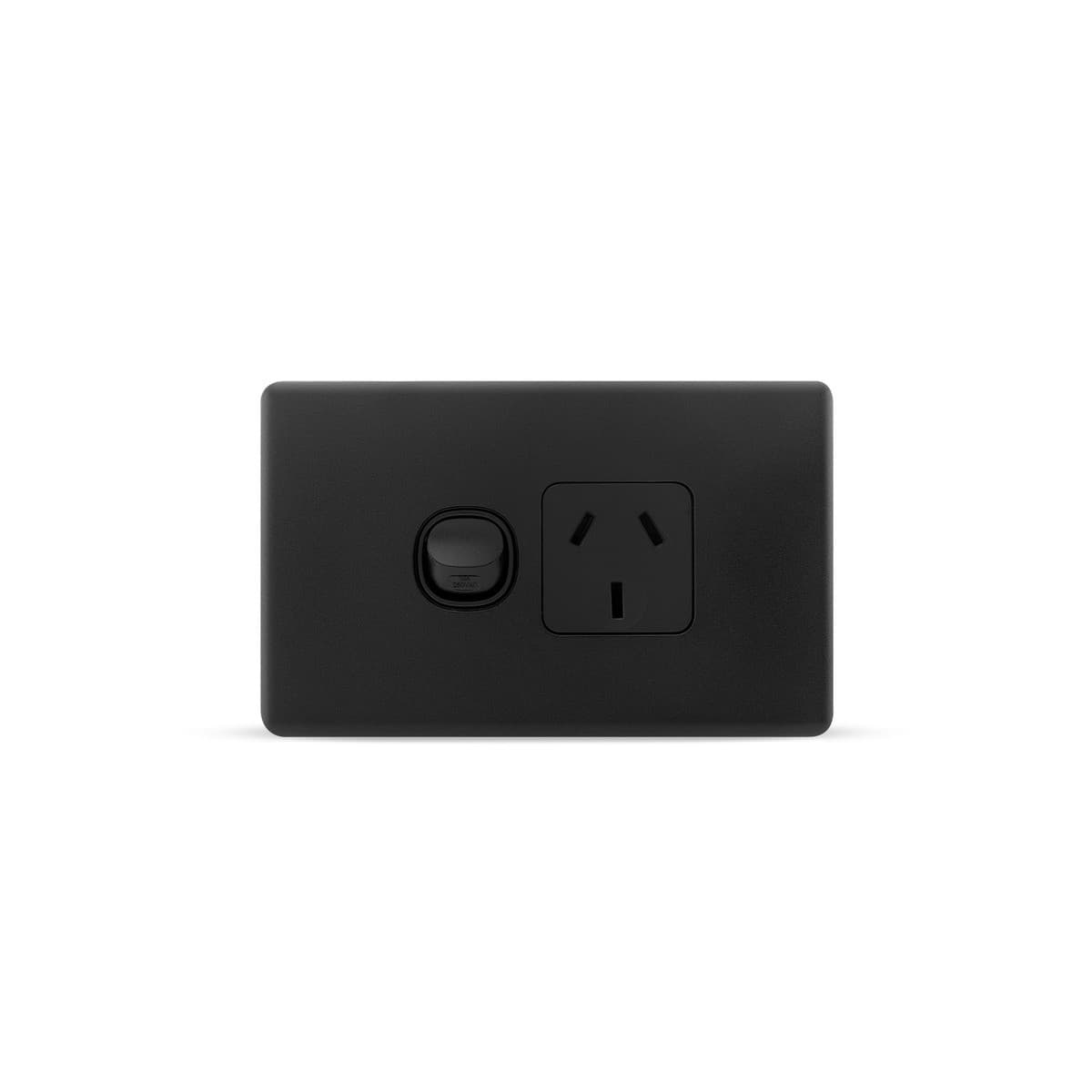 Lucci Power Gravity Single 10A GPO in Matte Black-img-1