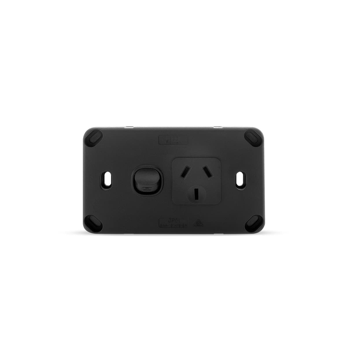 Lucci Power Gravity Single 10A GPO in Matte Black-img-4
