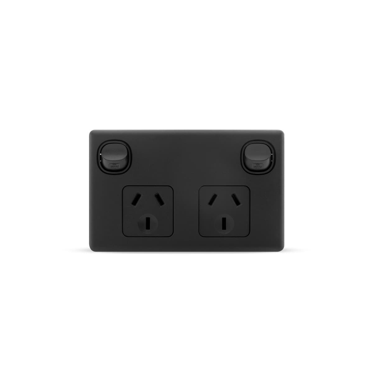 Lucci Power Gravity Twin 10A GPO in Matte Black-img-1