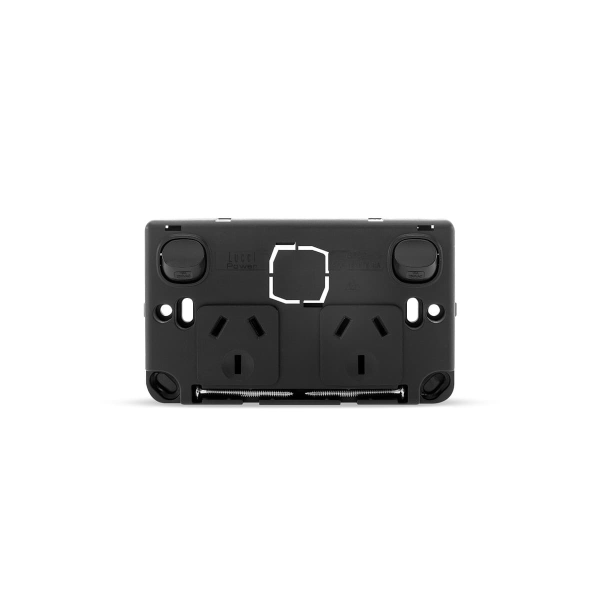 Lucci Power Gravity Twin 10A GPO in Matte Black-img-4