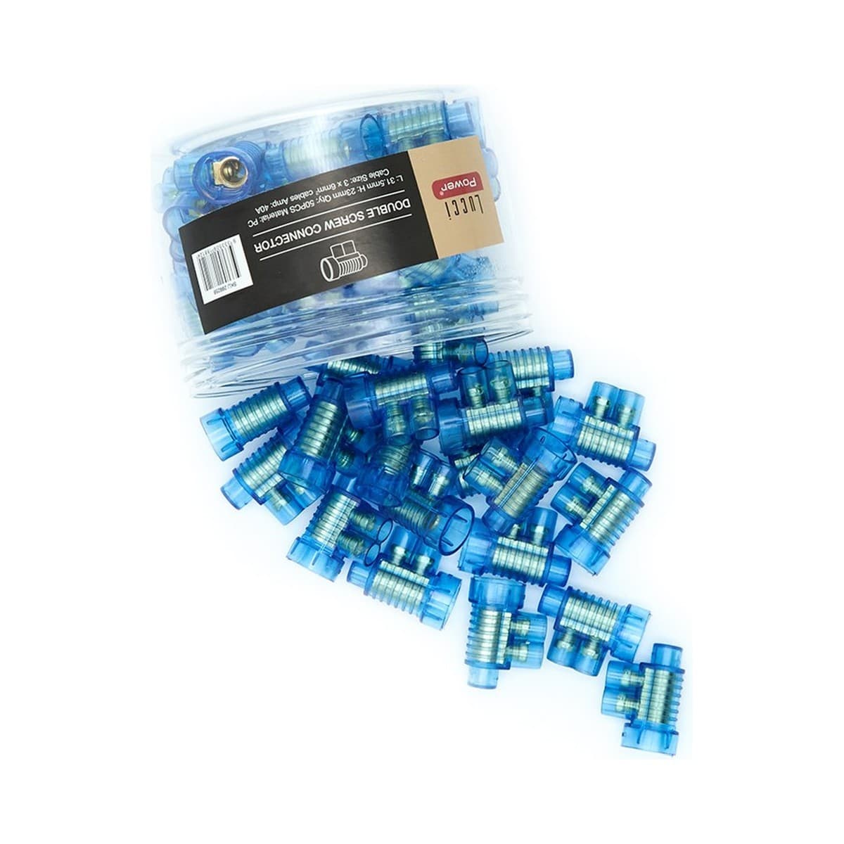 Lucci Power Double Screw Connectors, 50 Pieces
