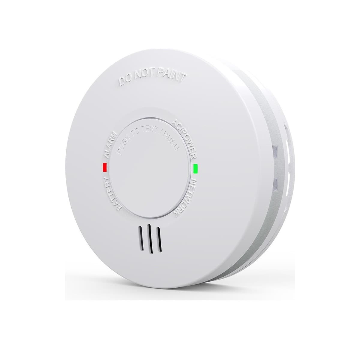 Lucci Power DC Wireless Photoelectric Smoke Alarm in White-img-1