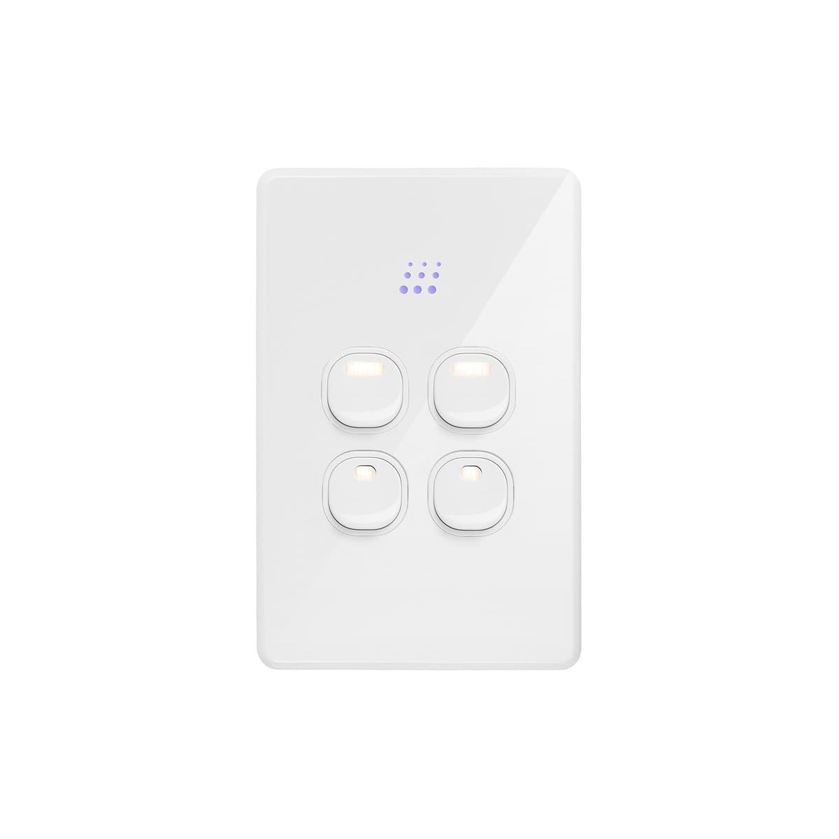 Powermesh 4 Gang Multi Dimmer Switch in White-img-1