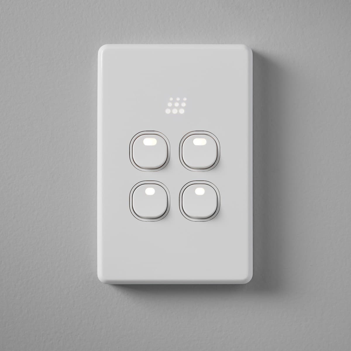 Powermesh 4 Gang Multi Dimmer Switch in White-img-2