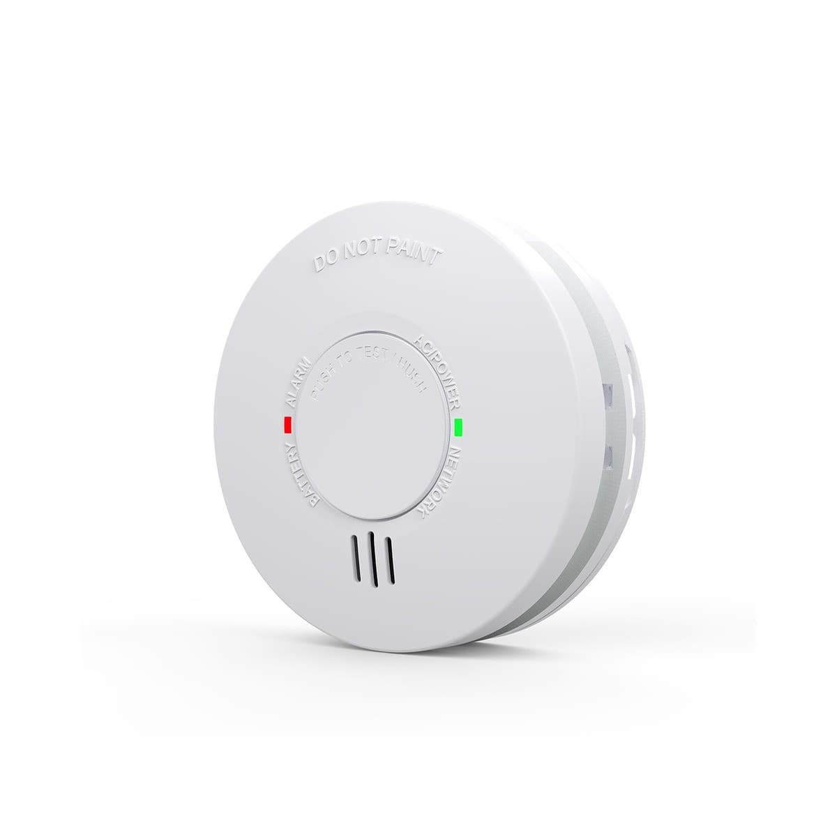 Lucci Power DC Wireless Photoelectric Smoke Alarm V2 in White-img-1