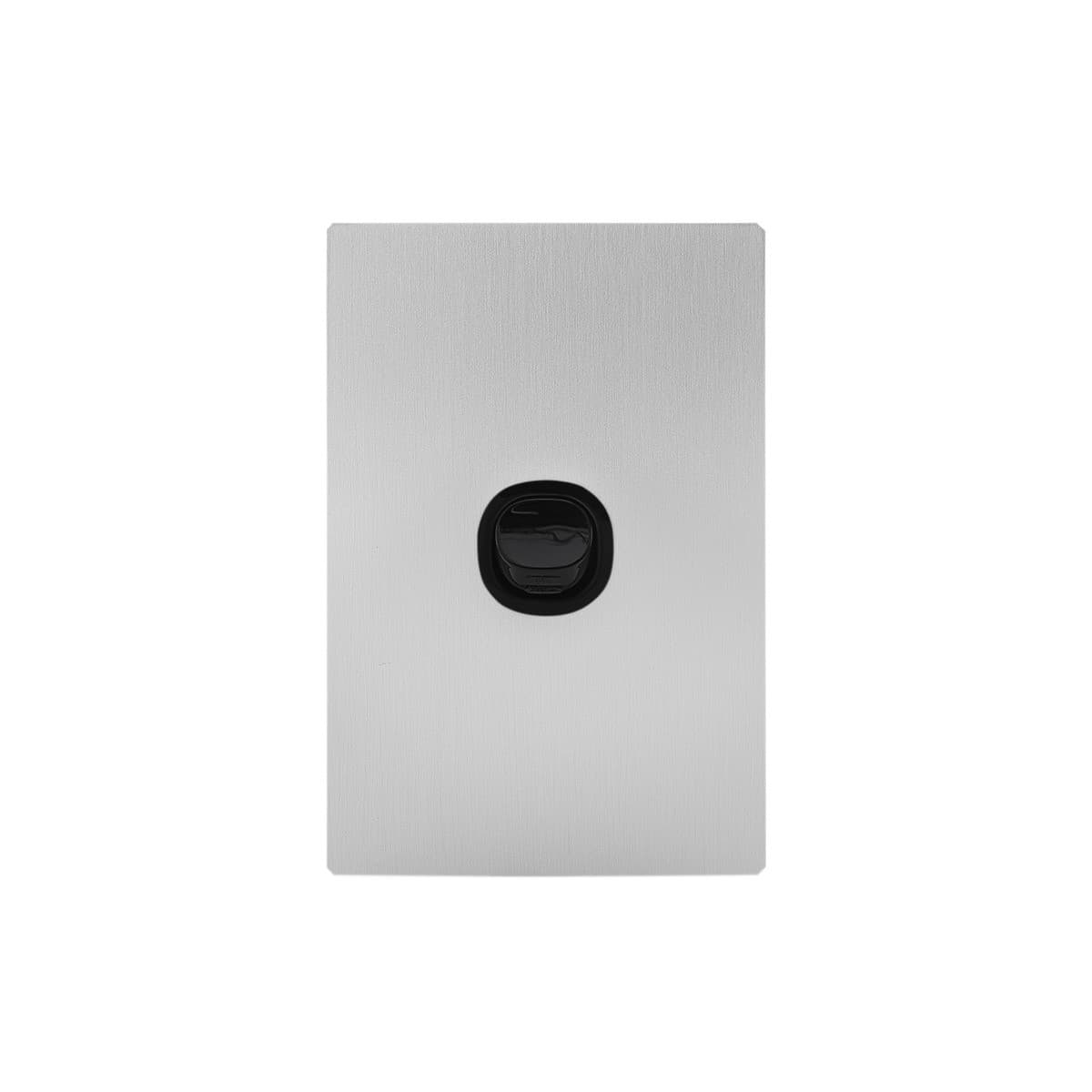 Vynco Urban 1 Gang Plate Fascia Only in Annodized Brushed Aluminium-img-1
