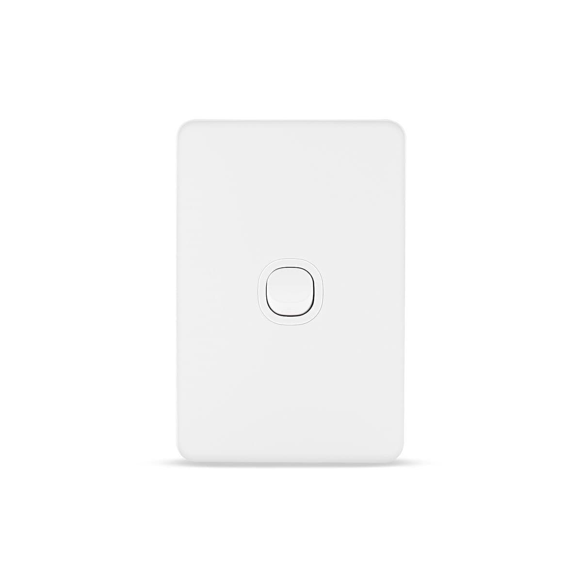 Vynco Metro 1 Gang Switch Only in Matte White-img-1